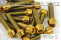 Titanium Bolts | Gold | M6 | DIN 912 | Gr.5 | Tapered Head | Allen Key M6x10