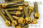 Titanium Bolts | Gold | M10 | DIN 912 | Gr.5 | Tapered Head | Allen Key M10x70