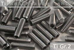 Titanium | Socket Set Screws | Silver | M3 | DIN 913 | Gr.2 | Allen Key M3x8