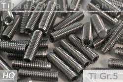 Titanium | Socket Set Screws | Silver | M3 | DIN 913 | Gr.5 | Allen Key M3x6