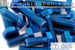 Titanium Bolts | Blue | M4 | DIN 933 | Gr.5 | Hexagon