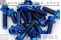 Titanium Bolts | Blue | M10x1.25 | ~DIN 6921 | Gr.5 | Hex Flange M10x1.25x57