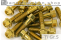 Titanschrauben | Gold | M8 | ~DIN 6921 | Gr.5 | Sechskant mit Flansch M8x50