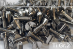 Titanium Bolts | Silver | M3 | DIN 963 | Gr.2 | Countersunk | Slotted