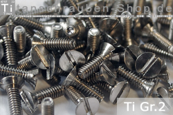 Titanium Bolts | Silver | M3 | DIN 963 | Gr.2 | Countersunk | Slotted M3x8