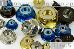 Titanium | Flanged Nyloc Hex Nuts | ~DIN 6926 | Gr.5
