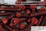 M4 Titanium Bolts Red DIN 912 / ISO 4762 Grade 5 Cap Head...