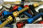 Titanium Bolts | M5x18 | Gr.5 | narrow Cap Head chamfered with Washer
