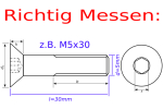 Titanschrauben | Silber | M3 | ISO 14581 | Gr.2 | Senkkopf | Innensechsrund M3x8