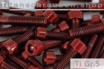M6 Titanium Bolts Red DIN 912 / ISO 4762 Grade 5 Cap Head...