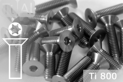Titanschrauben | Silber | M2.5 | ISO 14581 | TC16 / TB5 / TB13 | Senkkopf | Innensechsrund