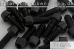 Titanium Bolts | Black | M3 | DIN 912 | Gr.5 | Tapered Head