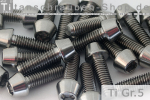 Titanium Bolts | Silver | M8 | DIN 912 | Gr.5 | Tapered Head | Allen Key