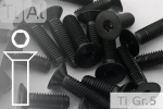 Titanium Bolts | Black | M6 | DIN 7991 | Gr.5 | Countersunk | Allen Key M6x35