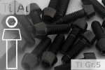 Titanium Bolts | Black | M4 | DIN 912 | Gr.5 | Tapered Head | Allen Key M4x15