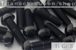 Titanium Bolts | Black | M3 | ISO 7380 | Gr.5 | Button Head M3x20