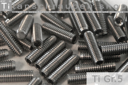 Titanium | Socket Set Screws | Silver | M3 | DIN 913 | Gr.5 | Allen Key M3x6