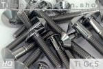 Titanium Bolts | Silver | M5 | ~ISO 7380 | Gr.5 | Button Head