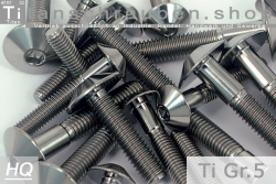 Titanium Bolts | Silver | M5 | ~ISO 7380 | Gr.5 | Button Head M5x10