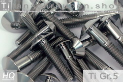 Titanium Bolts | Silver | M8 | ~ISO 7380 | Gr.5 | Button Head M8x35